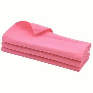 Daloual - 3X Geschirrtuch, Küchentuch, Putztuch, Poliertuch aus 100% Baumwolle rosa pink
