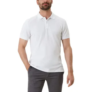 S.Oliver Poloshirt aus Baumwollpiqué, Herren 2024581 Polohemd, 0100 weiß, 3XL