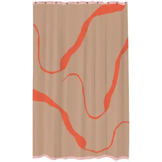 Mette Ditmer - Nova Arte Duschvorhang, latte / orange