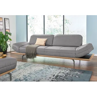 3-Sitzer "CR.420, Designsofa, Loungesofa", grau (lichtgrau, schwarzgrau), B:232cm H:117cm T:129cm, CREATION BY ROLF BENZ, Sofas, in 2 Qualitäten, Holzrahmen in Eiche Natur oder Nußbaum, Breite 232 cm