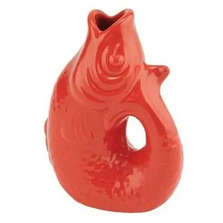 Giftcompany Dekovase Monsieur Carafon Vase / Karaffe Fisch XS coral red 0,2l (Vasen) bunt|rot