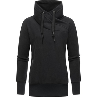 Ragwear Sweatshirt Neska Fleece modischer Longsleeve Fleecepullover mit hohem Kragen schwarz M (38)