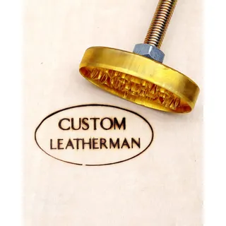 Personalisierter Brandeisen aus Holz, Leder, Branding, Eisenstempel für Party, Hochzeit, Brotherstellung (2,54 cm)