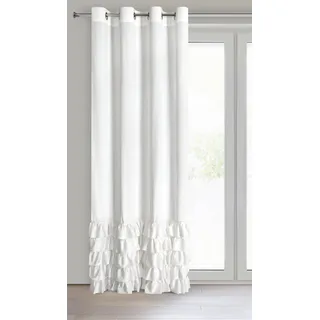 Eurofirany Velvet Vorhang Ösen 140 x 250 cm Weiß 1 St.