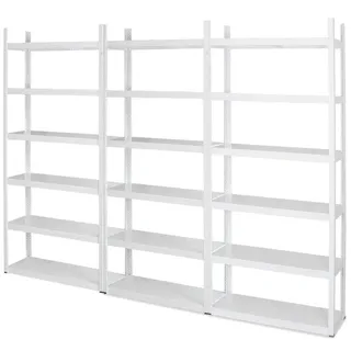 BRB Ordnerregal mit 3x 6 Böden, Bodentragkraft 200 kg, BxTxH 3000 x 300 x 2100 mm