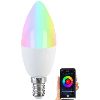 Luminea Home Control LED-Kerze E14 5 W RGB-CCT 470 lm 2 St.