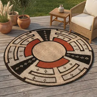 Gino Falcone Outdoor-Africa 44 Outdoor-Teppich 60 x 60 cm Beige/Mehrfarbig