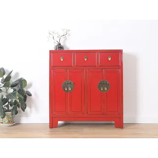 Yajutang chinesische Kommode 25 cm Tief Orientalisch/Asiatisch rot
