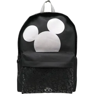 Disney Rucksack Mickey Backpack Freizeitrucksack für Kinder und Jugendliche, Schwarz