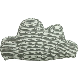 little furn. Kissen mit Wolken-Motiv, Bedruckt, 23 x 40 cm, Grau
