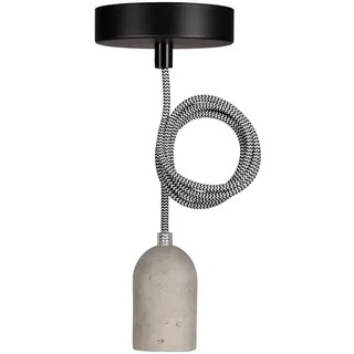 BAILEY 141473 Pendelleuchte Beton E27 mit Textilkabel 1,5m