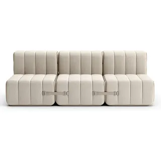 Curt Modulsofa mit Lehne SERA Weiß / Beige