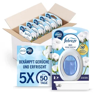 Febreze Bad Lufterfrischer Reine Frische, 5 x 7,5ml, Frische.