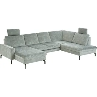 die planbar Wohnlandschaft Polyester U-Form 3-Sitzer Grün