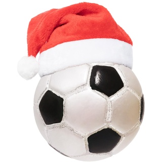 Weihnachts-Fußball-Ornament, Kugel, Glas, geblasene Ornamente für 2023, Weihnachtsbaumschmuck – 8 cm Weihnachtskugel, Ornamente, Kugeln für Kinder, Jungen, Weihnachten, Urlaub, Party, Baumdekoration