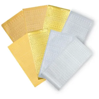 LuxusKollektion Kreativset Wachsbuchstaben Kerzen Gold/Silber DIY Set bunt|silberfarben