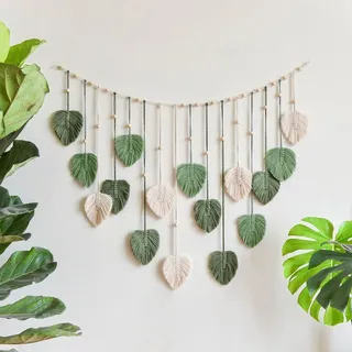 Makramee-Wandbehang, Boho, dekorative Wanddekoration, Schlafzimmer, ästhetische Zimmerwanddekoration, Makramee-Girlande, handgefertigte Heimdekora...