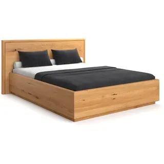 Luxusbetten24 Holzbett Designer Holzbett Celestia, aus massiver Eiche mit Stauraum 200 cm x 200 cm