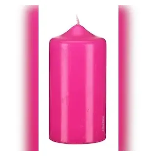 Kopschitz Kerzen Spitzkopf Stumpen Kerzen Fuchisa Pink 25 x Ø 6 cm, 8 Stück
