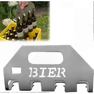 4-in-1 Flaschenöffner Und Flaschenhalter Aus Edelstahl, Langlebiges Party-accessoire, Rostfreier Getränkehalter.