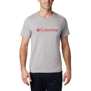 Columbia CSC Basic Logo Short Sleeve Kurzarm Outdoor Wanderhemd für Herren Columbia Grey Heather