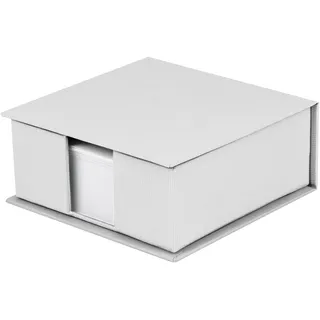 Rössler SOHO Zettelkasten | Notizzettel-Box | Schreibtisch-Organizer | Büro-Zubehör | Schreibtisch Deko | Homeoffice Ausstattung | 110x46x110mm | 1 Stück | Farbe: Weiss