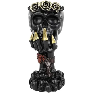 Hailerio Totenkopf-Vase, Gothic-Schädel-Töpfe Für Pflanzen, Horror-Schädel-Töpfe Für Pflanzen, Don't Listen, Don't Read, Don't Tell, Keleton Planter Head Skeleton Planter