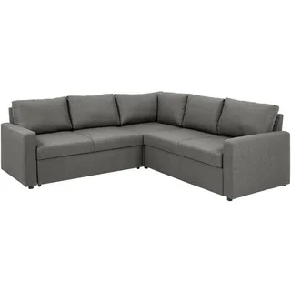 VCM Ecksofa Sacramento Textil 2-Sitzer Hellgrau