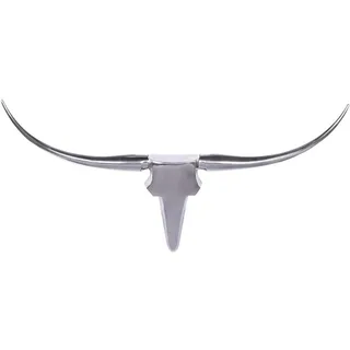 KADIMA DESIGN Bull Geweih L Wanddekoration, stilvoll aus Aluminium, 125 cm, handgefertigt, modernes Design, für ein elegantes Zuhause