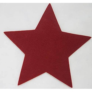 GILDE Filz Untersetzer Stern rot, ca. 20 cm (Länge zwischen Zwei Sternspitzen)