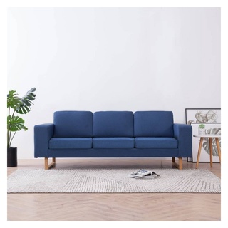 vidaXL Sofa »3-Sitzer-Sofa Stoff Blau« blau 200 cm x 75 cm x 82 cm