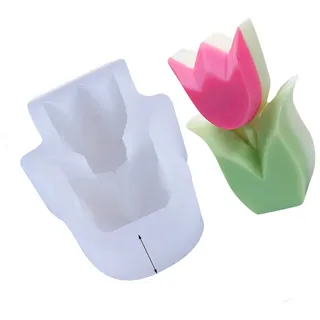 4er-set Silikonformen Für Duftkerzen: 3d-blumen, Tulpe Und Sonnenblume, Realistische Tulpenform, Handgefertigt