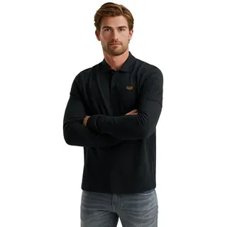 PME LEGEND Poloshirt LONG SLEEVE POLO AMERICAN CLASSIC (1-tlg) mit Stretch blau L (52)