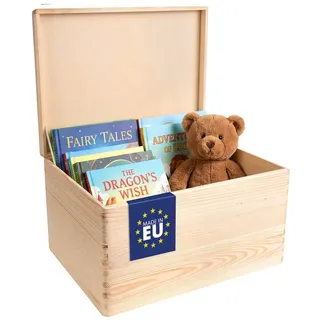 Creative Deco Holzkiste 40 x 30 x 24 cm 1-tlg. beige