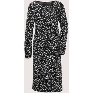 Madeleine Midikleid Leo-Print Schwarz 48