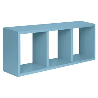 Homemania HOMSAN_012 Tristano Wandregal, Schlafzimmer, Büro-MDF, Blau 70 x 30 x 15,5 cm