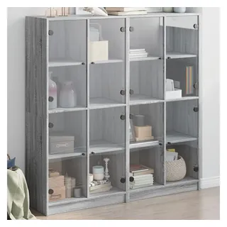 vidaXL Bücherregal 136 x 37 x 142 cm Grau