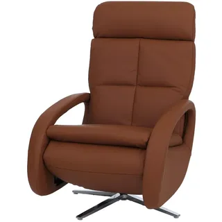 Mendler Relaxsessel HWC-L11 Leder 74 x 110 x 0 cm Braun elektrisch drehbar