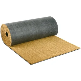 Fußmatte Kokos Natur Meterware verschiedene Breiten H120 H100 H80 cm nach Maß rutschfest breit 80 cm