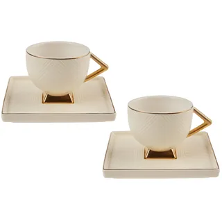 KARACA Art Deco Espressotasse 0,09 l Weiß 2 St.