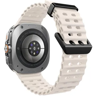 TiMOVO Ocean Silikon-Sportband für Samsung Galaxy Watch Ultra 47mm(2025/2024), Atmungsaktives, Weiches, Wasserdichtes Uhrenarmband für Männer und Frauen, Sternenlicht Gold