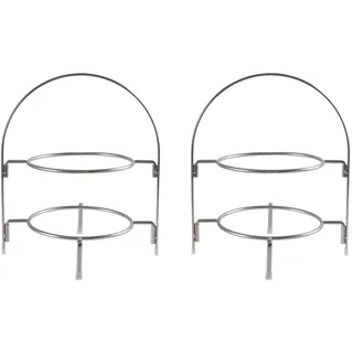 2er-Set Etagere Etagere 2 Etagen Metall Serviergestell 2 Etagen mit rutschfeste - Spülmaschinenfest 2-stöckige Etagere für Teller Servierständer