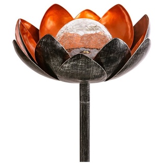 Dehner LED Solarleuchte Solarstab Lotus, Ø 22 cm, Höhe 101 cm, Kaltweiß, Warmweiß