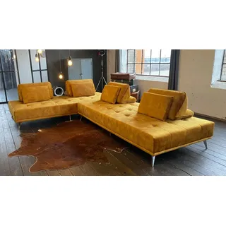 KAWOLA Sofa WIOLO Ecksofa velvet cognac