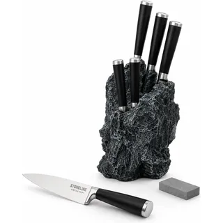 STONELINE Excalibur Messerblock 7-tlg. Schwarz