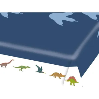 Amscan Tischdecke Fröhlicher Dinosaurier 115 x 175 cm Mehrfarbig