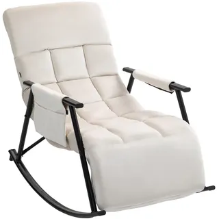 CLP Schaukelstuhl Cathy creme/Samt