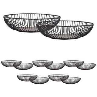 soma Dekoschale »Brotkorb 12-teilig Metall ø 28 x 7 cm Set 2 x 6 VE Obstschale run«, Dekoschale Schale Dekoartikel Obstschale Schüsselschale bunt
