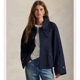 Polo Ralph Lauren für Damen. 211A93141003 Marineblaue Jacke aus Baumwollköper (XXL), Lässig, Baumwolle