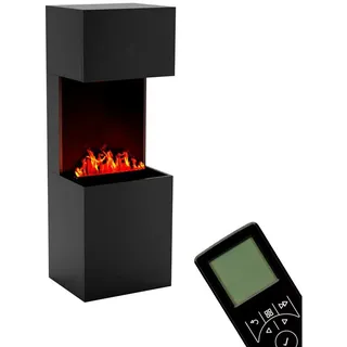 GLOW FIRE Elektrokamin Beethoven Wasserdampf Kamin, Elektrischer Kamin, Wasserdampfkamin mit 3D Feuer und Knisterfunktion schwarz